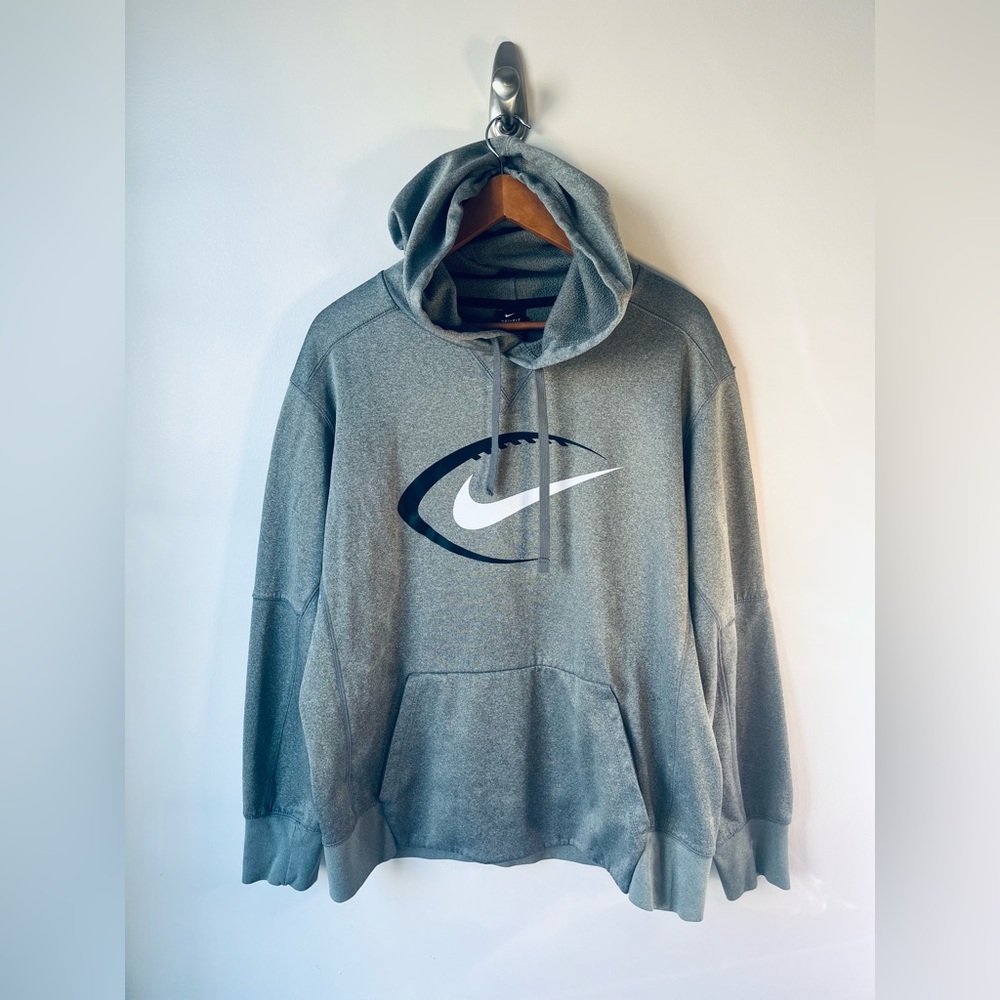 Nike Heather Gray Men's Hoodie with Logo
